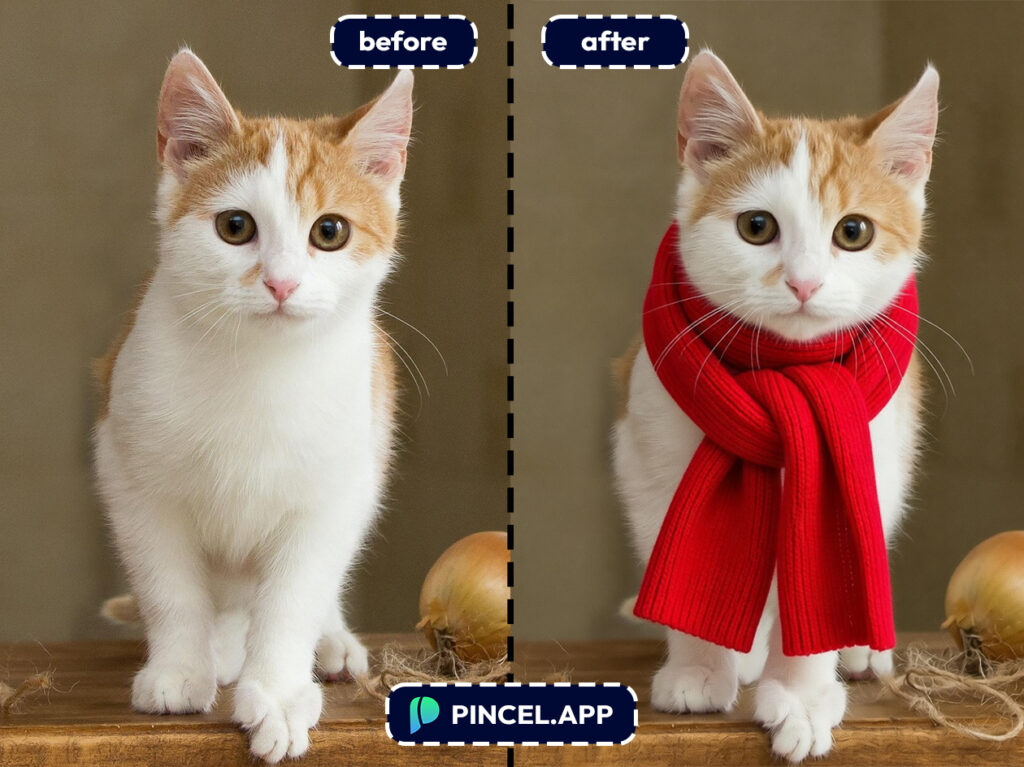 02_before-after-adding-scarf-with-pincel-AI-cute-cat
