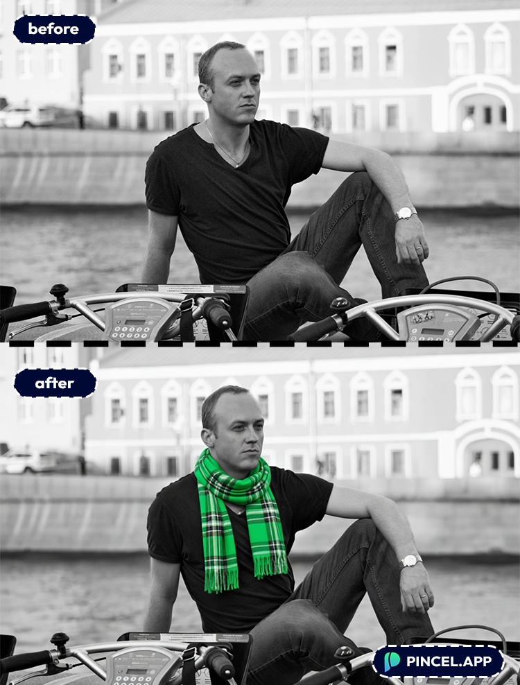 09_before-after-adding-scarf-with-pincel-AI-man-outdoor
