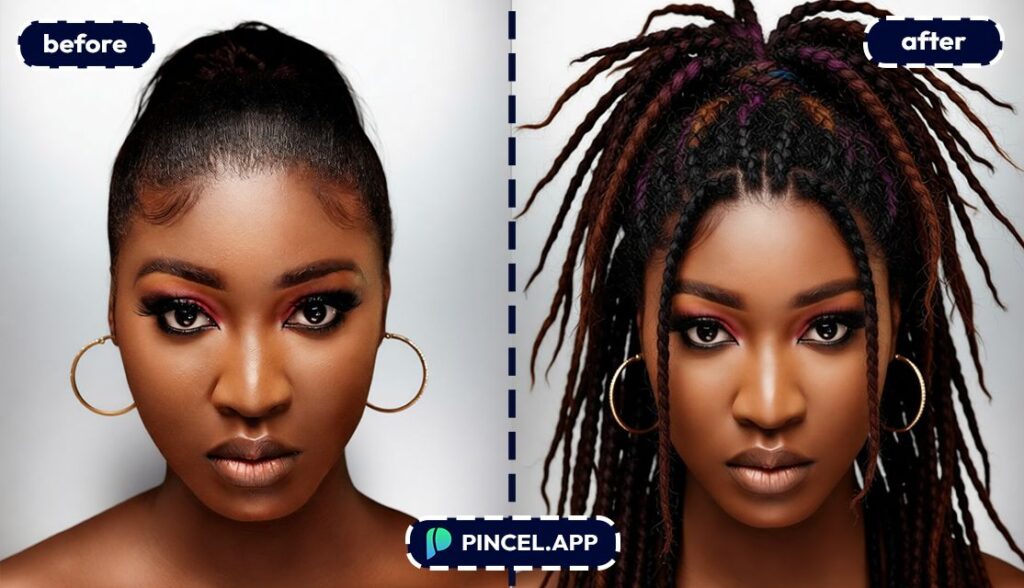 02_before-after-adding-dreadlocks-with-pincel-AI-black-woman-portrait