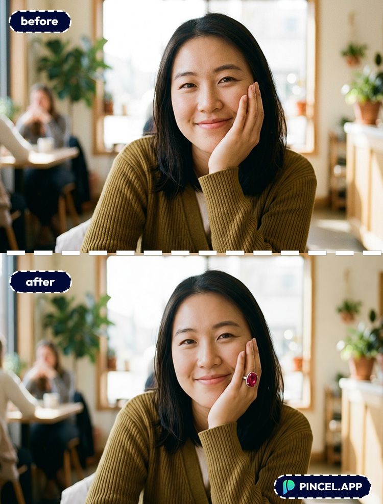 03_before-after-adding-ring-with-pincel-AI-asian-woman-in-cafe