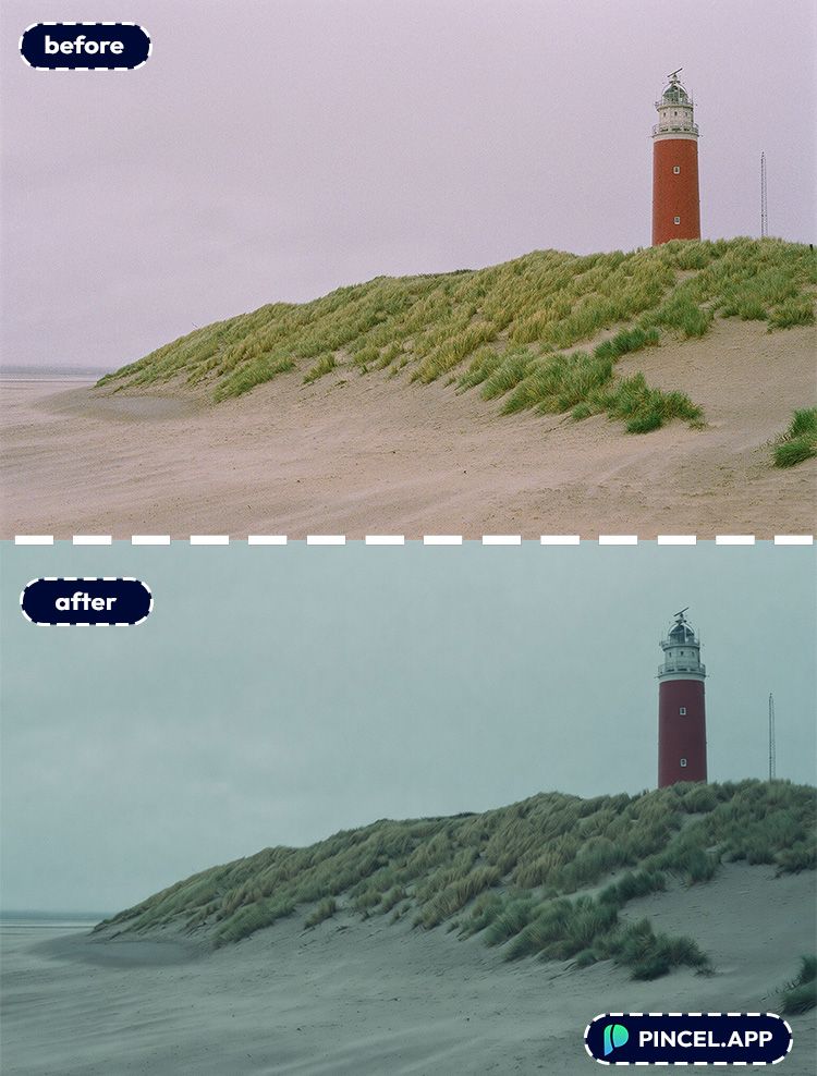 03_before-after-creating-european-cinematic-look-with-pincel-AI-lighthouse-scene
