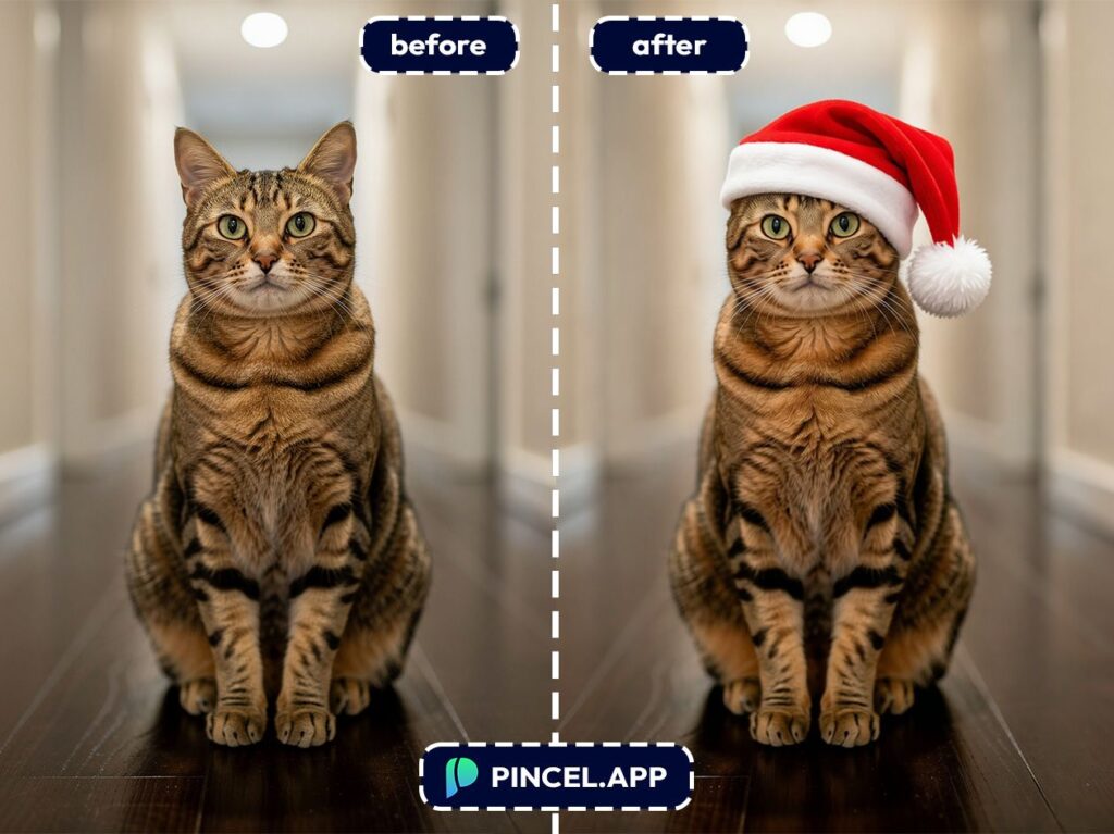 04_before-after-adding-headwear-to-pet-with-pincel-AI-santa-cat
