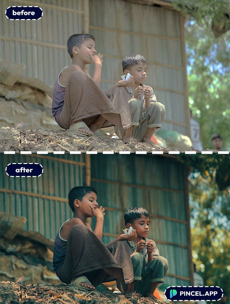 06_before-after-creating-cinematic-look-with-pincel-AI-kids-outdoor
