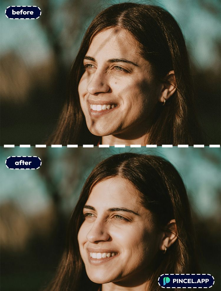 06_before-after-removing-shadows-with-pincel-AI-smiling-woman-outdoor