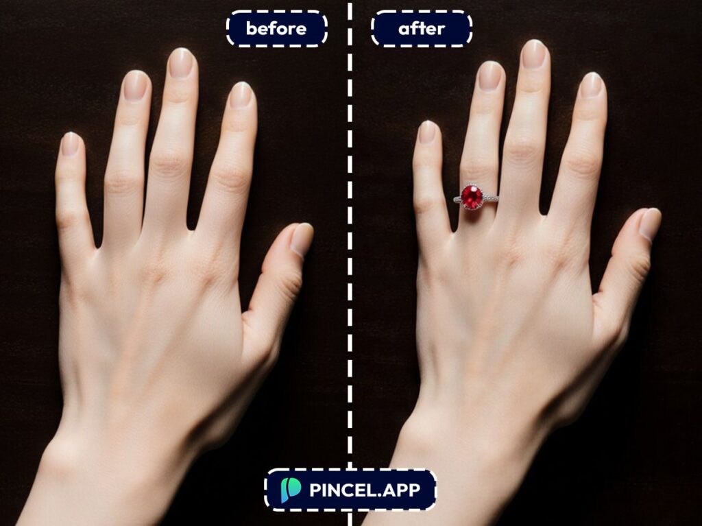 07_before-after-visualizing-ring-with-pincel-AI-hand-top-view-dark-background