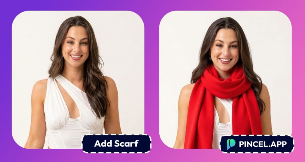 Add a Scarf to a Photo Using AI