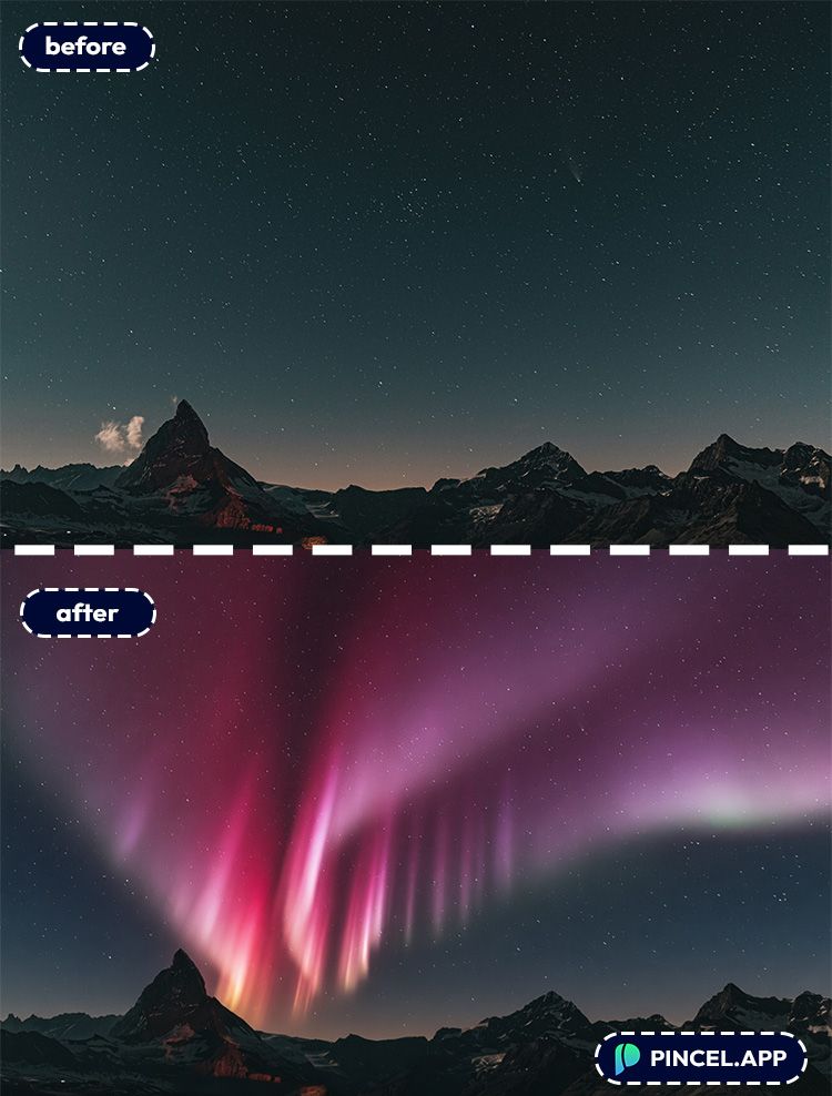 08_before-after-adding-aurora-with-pincel-AI-night-sky

