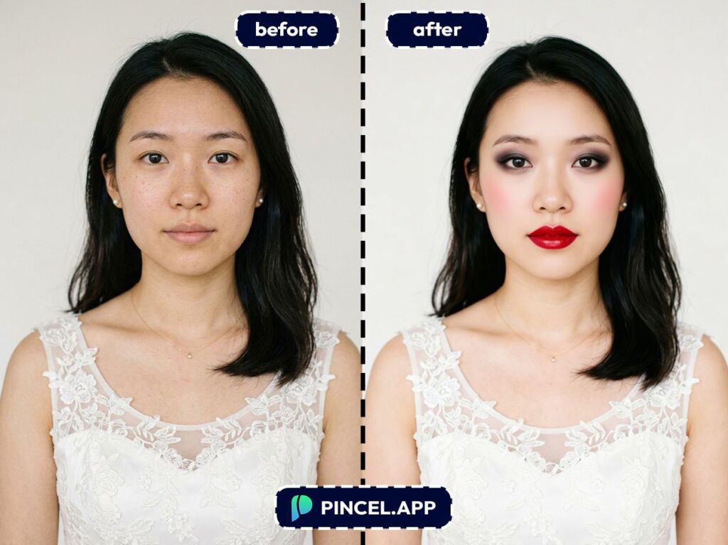 01_before-after-applying-bridal-makeup-with-pincel-AI-asian-woman
