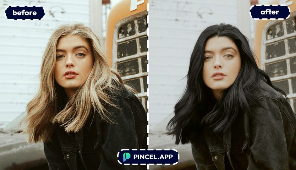 01_before-after-making-hair-black-with-pincel-AI-girl-outdoor
