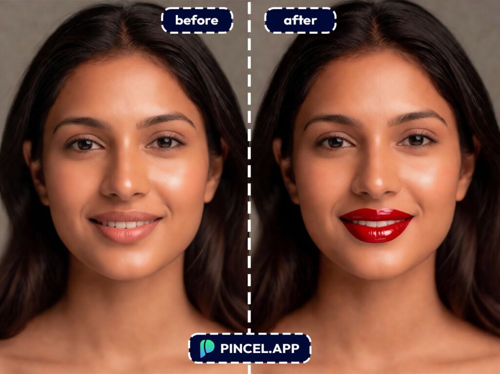 02_before-after-making-lips-bigger-with-pincel-AI-indian-woman
