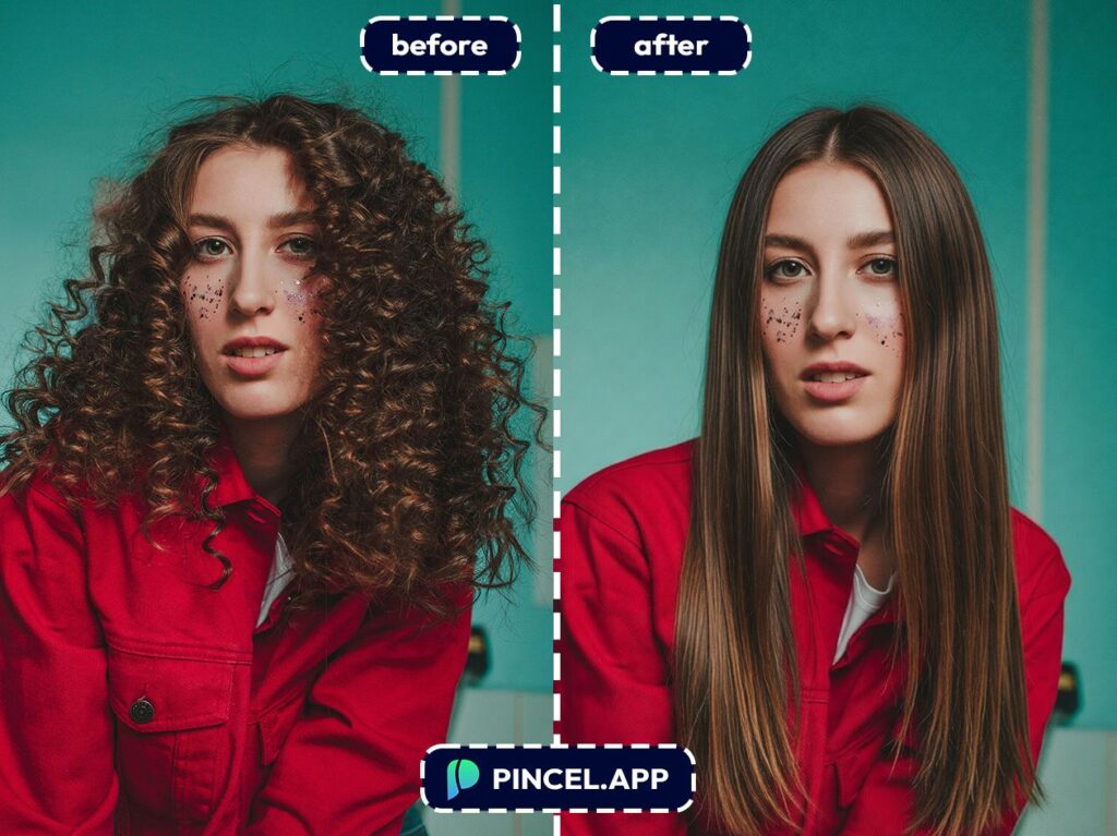 09_before-after-straightening-curly-hair-with-pincel-AI-girl-with-curly-hair
