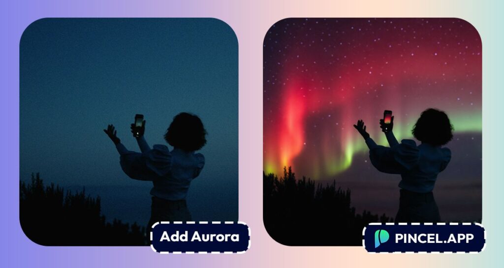 Add Aurora to Photo Using AI