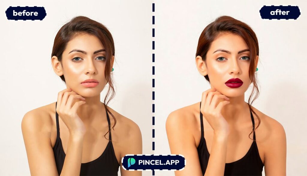 10_before-after-making-lips-bigger-with-pincel-AI-indian-model
