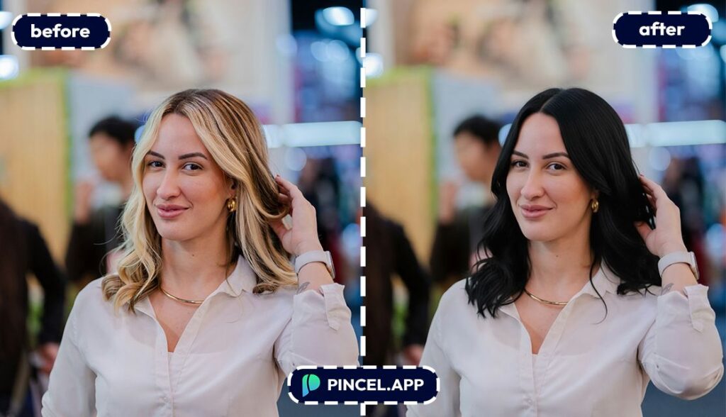 11_before-after-transforming-hair-to-black-with-pincel-AI-woman-at-expo
