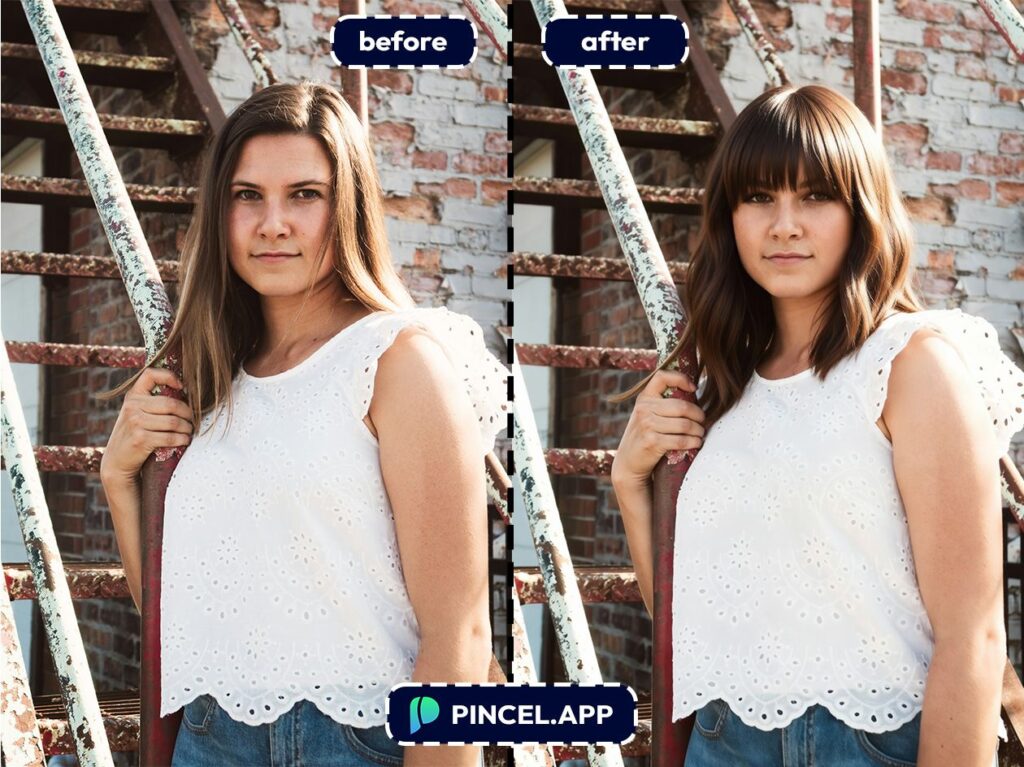 12_before-after-trying-zendaya-hairstyle-with-pincel-AI-girl-standing
