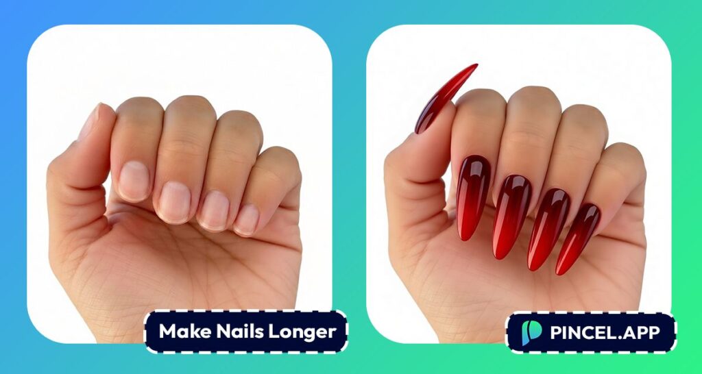 Make Nails Longer on Photo Using AI