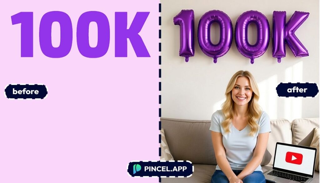 04_before-after-making-balloon-letters-with-pincel-AI-100k-subscriber-celebration