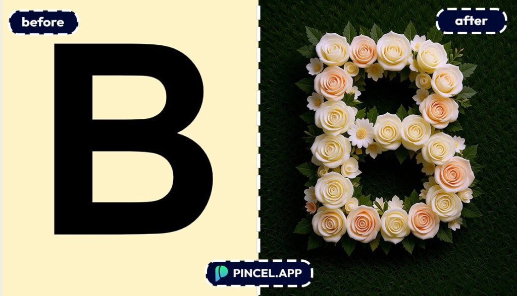 07_before-after-creating-floral-letter-b-with-pincel-AI-letter-b-in-roses
