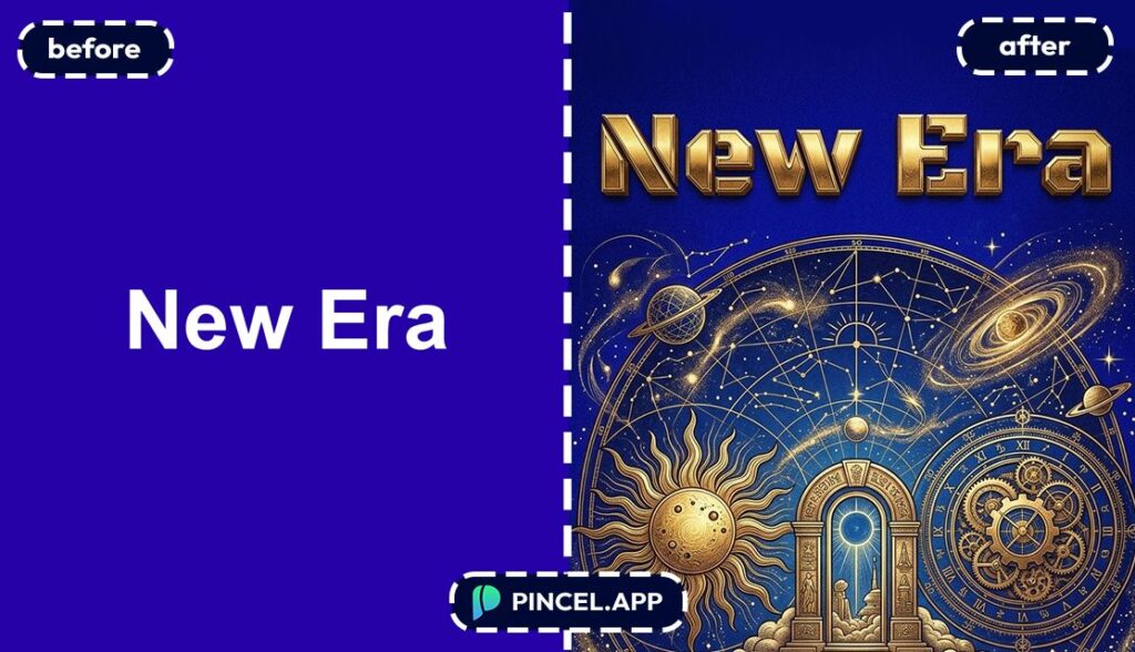 08_before-after-creating-gold-letters-with-pincel-AI-new-era-text