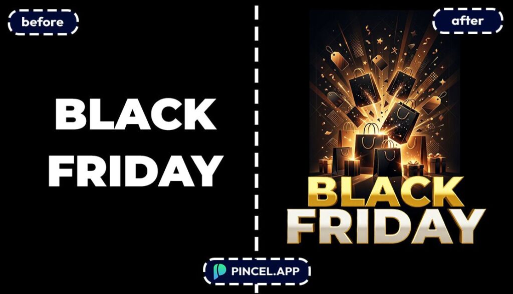 09_before-after-making-gold-letters-with-pincel-AI-black-friday-text