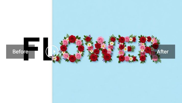 17_before-after-creating-floral-letters-with-pincel-AI-before-after-screenshot
